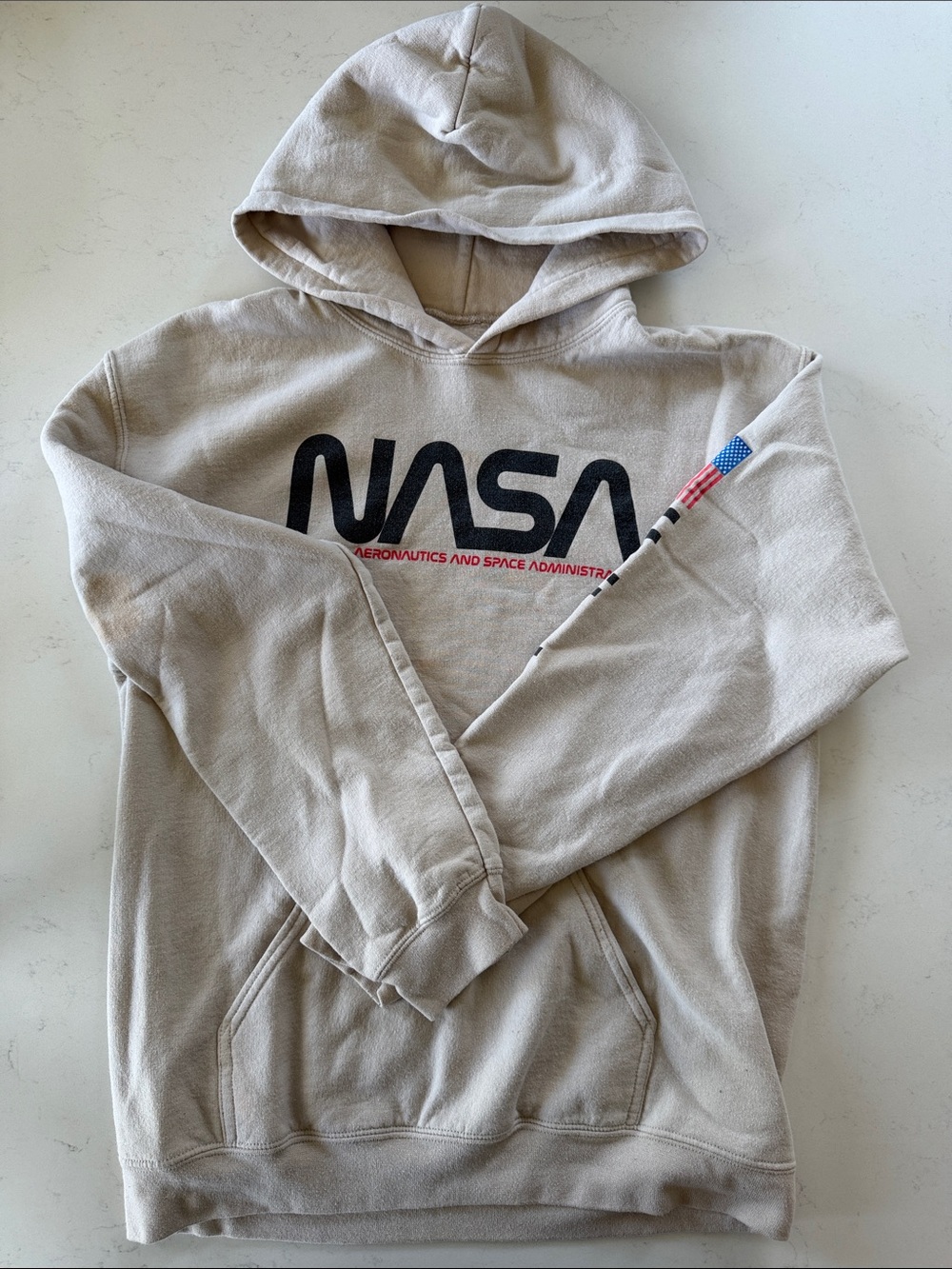 Neon Riot Logo Hoodie in Light Beige